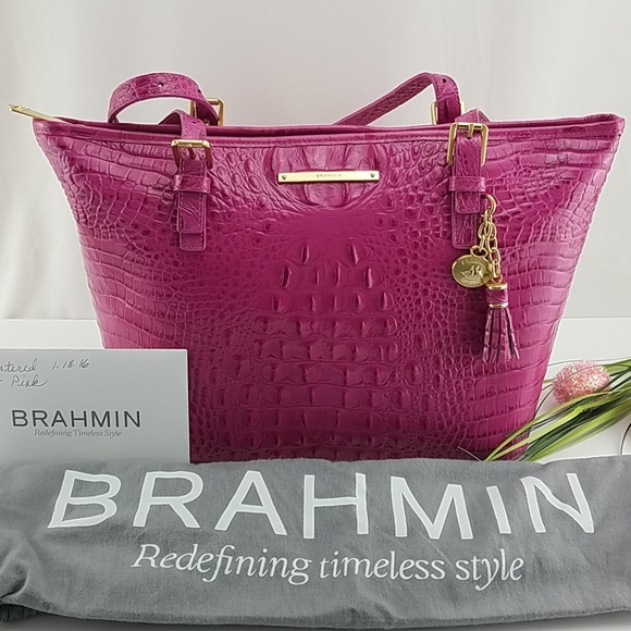 hot pink brahmin purse